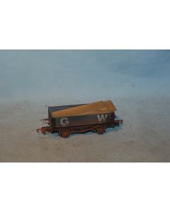 Dapol 4F040008 $ Plank Wagon GW 45506 With Timber Load ( Weathered No Box ) 