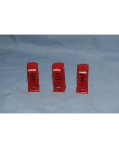 Peco Model Scene 5006 Telephone Boxes [3] (Made Up Kits)